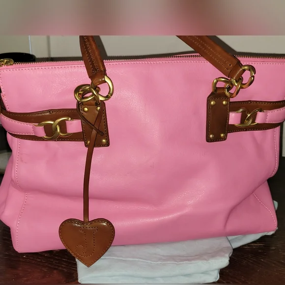 Super rare Y2k huge Juicy Couture pink burgundy bag - Picture 2 of 16